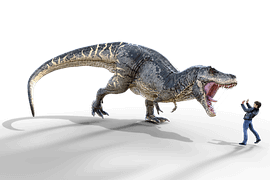 tiranosaurio rex vs persona
