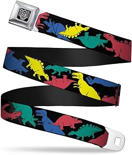 cinturón con dinosaurios multicolores