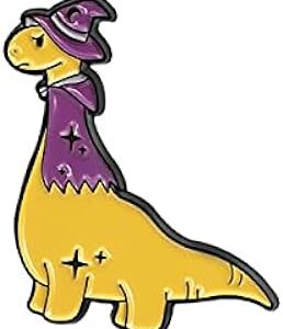 Pin de esmalte de dinosaurio de dibujos animados