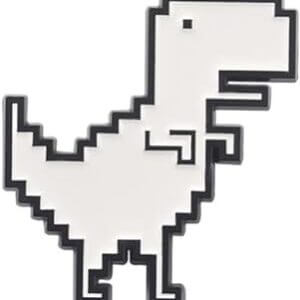 Tiranosaurio esmalte Pin pixelado dinosaurio blanco