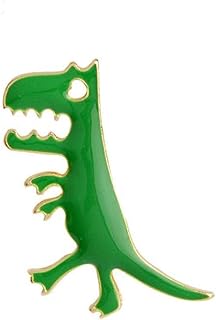 Broche de dinosaurio verde esmalte Pin insignia de dibujos animados