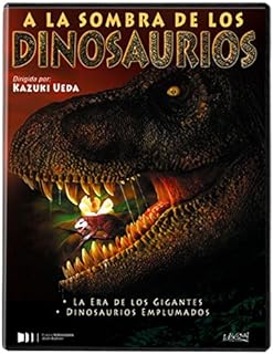 t-rex en portada de documental de dinosaurios