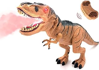 JUGUETECNIC │ Tiranosaurio Rex teledirigido │Dinosaurio RC con Movimiento, Luz y Sonido │ Iniciación Radio Control Remoto para Niños | T Rex Robot Juguete Interactivo