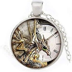 Reloj colgante reloj Quarts collar dinosaurio