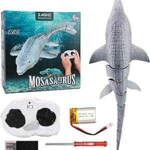 Juguete acuático Mosasaurus, Dinosaurio con Control Remoto para Piscina