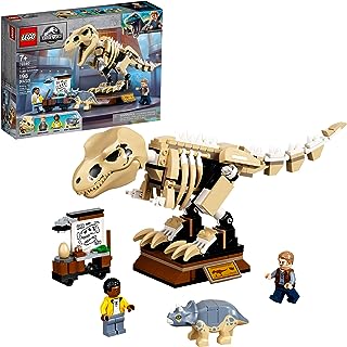 LEGO Jurassic World T. rex Dinosaur Fossil Exhibition Building Kit; Cool Toy Playset for Kids; New 2021 (198 Pieces)