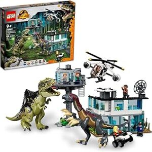 LEGO jurassic world gigantosaurus & therizinosaurus attack