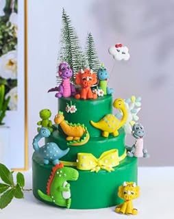 Pastel decoracion creativa de dinosaurios para fiesta de cumpleaños