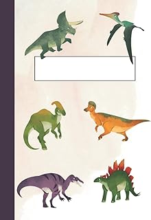 cuaderno libreta con coloridos dinosaurios