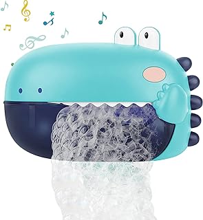 Cabeza de dinosaurio para baño con musica y burbujas de jabon