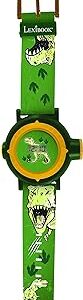 reloj digital de muñeca proyector de color verde con estampado de t-rex