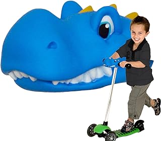 Accesorio cabeza de dinosaurio para volante de scooters patinetes de niños