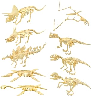 Colección de rompecabezas maquetas de esqueletos de dinosaurios de diferentes tipos