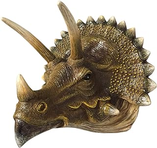 Réplica realista de cabeza de triceratops para colgar en la pared