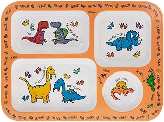 bandeja de plastico infantil con dinosaurios de colores