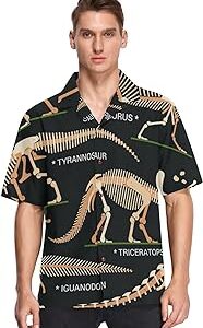 Camisa de manga corta con fosiles de dinosaurios