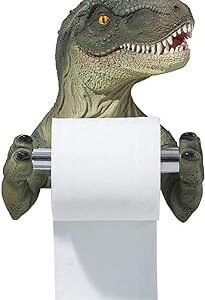 soporte de papel higienico con forma de dinosaurio