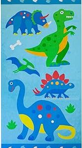Toalla infantil de baño con dinosaurios de dibujos