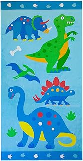 Toalla infantil de baño con dinosaurios de dibujos