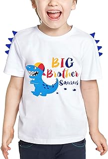 Camiseta infantil para niño big brother con dinosaurio