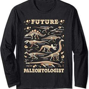Futuro Paleontólogo Camisa Niños fosiles de Dinosaurios Manga Larga