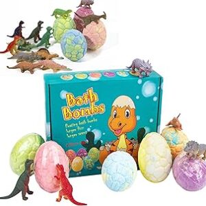 caja set de huevos de dinosaurios sorpresa para el baño
