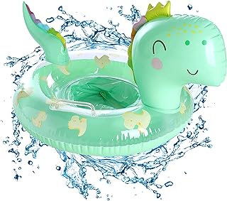Anillo de natacion inflable para bebés de dinosaurio simpatico
