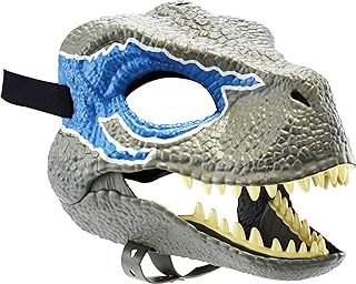 Careta cosplay con mandíbula móvil de dinosaurio