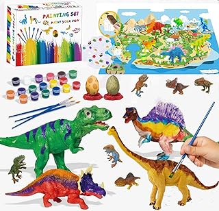 Pak de maquetas figuras de dinosaurios variados para pintar