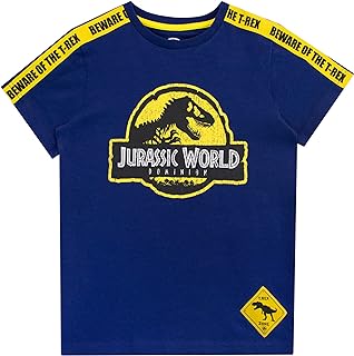 Camiseta azul con logo de Jurassic world
