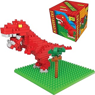 Puzle 3d de bloques de colores de tyrannosaurus rex