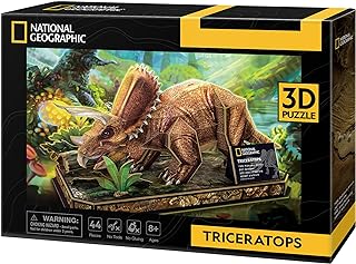 Maqueta puzle 3d realista para montar de triceratops