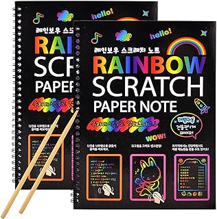 cuadernos negros rainbow scratch