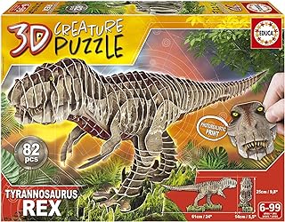Puzzle 3d de tiranosaurio rex para montar