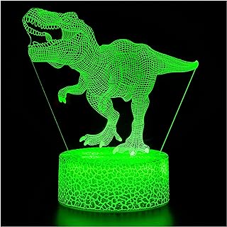 llamativa lampara verde de tiranosaurio rex