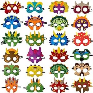 Conjunto de mascaras infantiles cosplay de diferentes dinosaurios