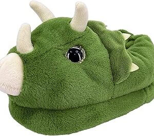 Pantufla verde de triceratops