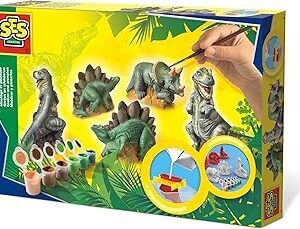 Kit de decoracion de muñecos de dinosaurios para pintar y colorear