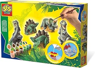 Kit de decoracion de muñecos de dinosaurios para pintar y colorear