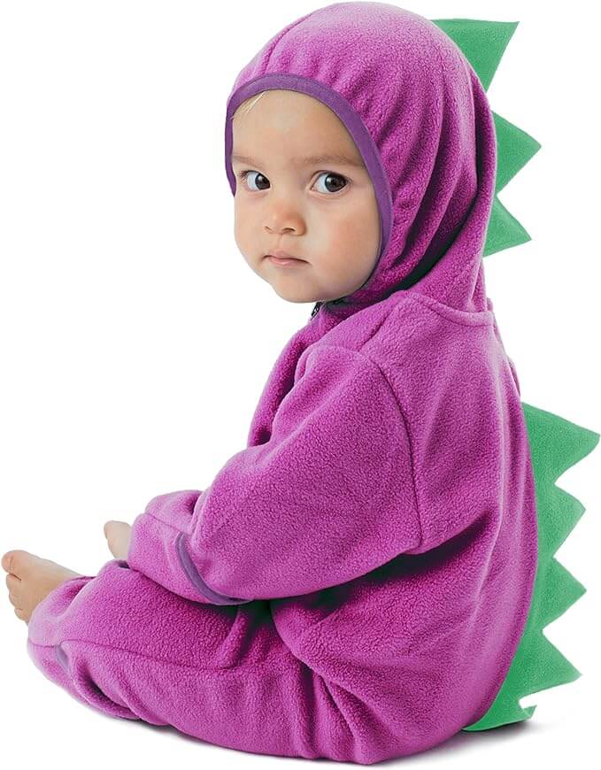 Mono pijama morado para bebes forro polar