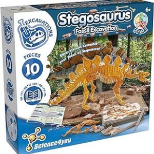 Kit explorador de fósiles excavacion de estegosaurio stegosaurus