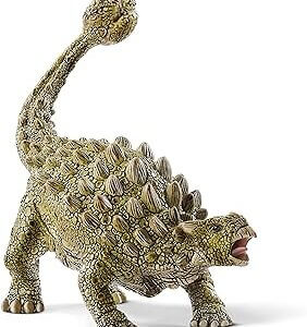 Figura realista de ankylosaurus pose amenazante