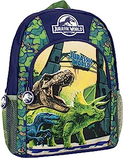 mochila de jurassic world con dinosaurios estampados