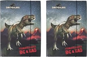 carpetas con goma de dinosaurios tiranosaurios rex