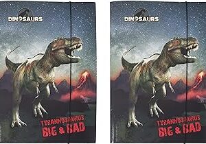 carpetas con goma de dinosaurios tiranosaurios rex