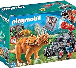 playmobil de dinosaurios triceratop y coche