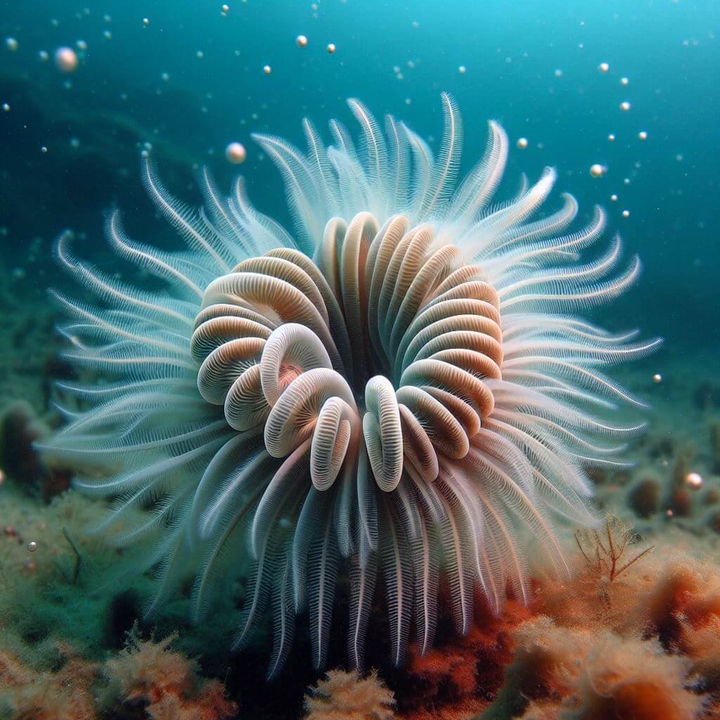 anemona primitiva en los mares previaurios